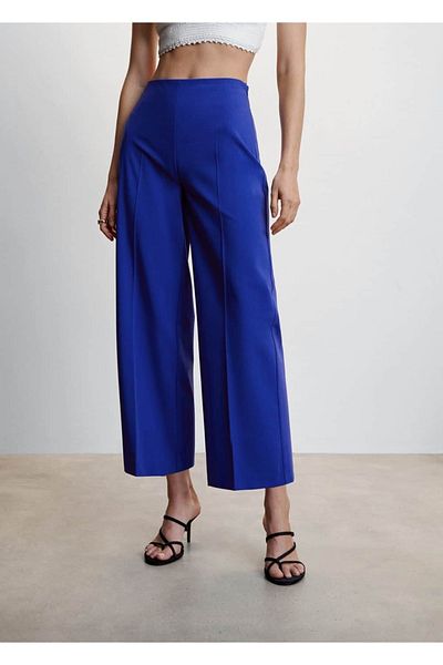 MANGO Woman Pantaloni culotte cu croială dreaptă
