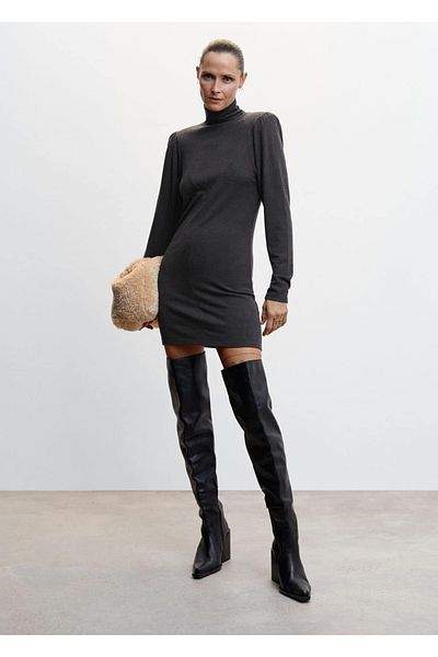 MANGO Woman Turtleneck Knitwear Dress
