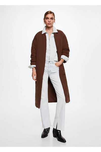 MANGO Woman Oversize prošívaná anorak