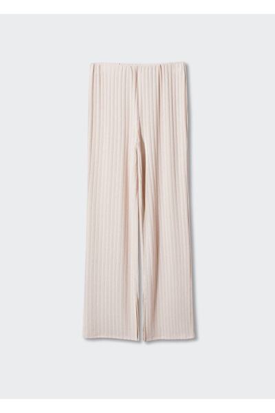 MANGO Woman Fitilli Dokuma Pantolon