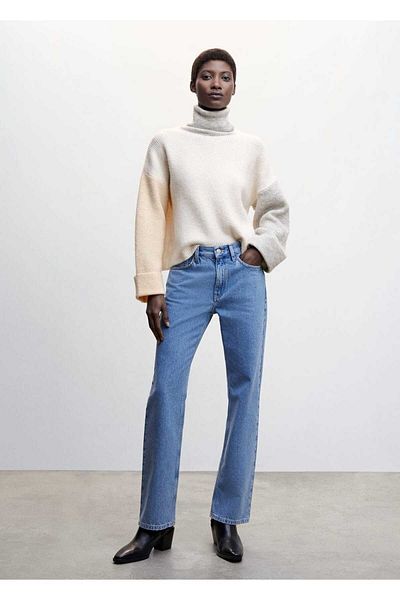 MANGO Woman Mixed Piece Knit Sweater