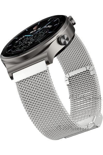 Huawei Watch Gt3 Pro Uyumlu Metal Hasır Magnetik Mıknatıslı Kordon Örgü Kayış...