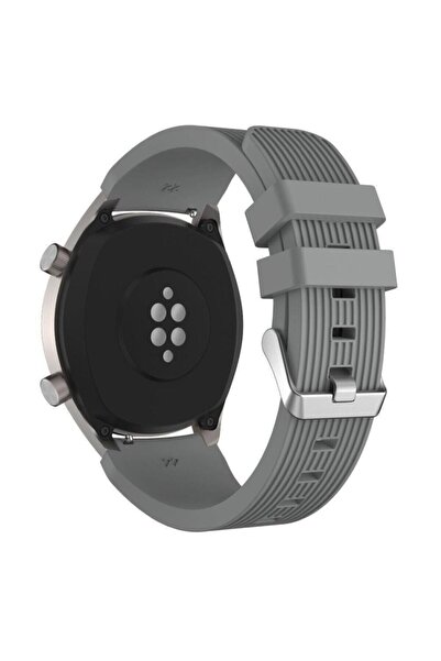 Huawei حزام حزام الساعة 3 مقاس 22 ملم رياضي مخطط من السيليكون بإبزيم معدني دي...