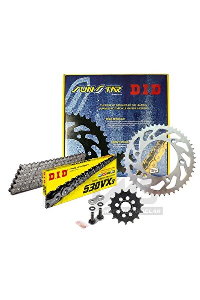 D.I.D Did-Sunstar 2004-2005 Honda CBR 1000 RR Uyumlu Zincir Dişli Set Gold (S...