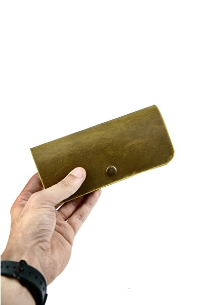 Mess collection Ручна робота, натуральна шкіра, мінімалістичний жовтий чохол ...