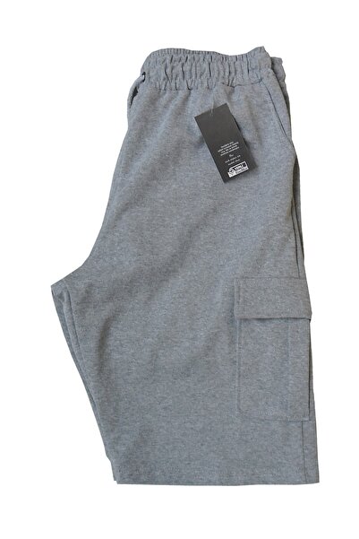 Wooppo - Erkek Kargo Cepli Şort Gri