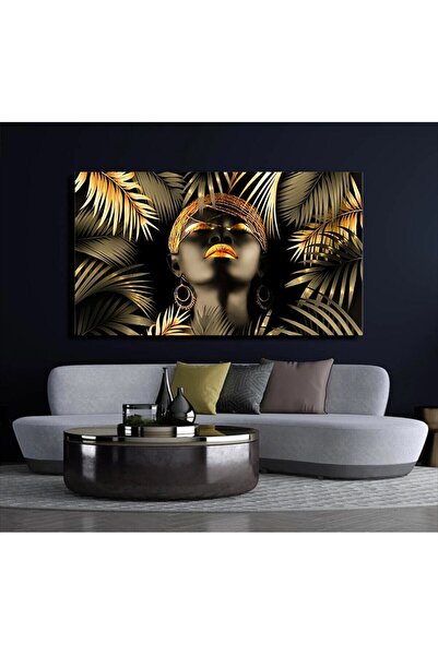 KanvasSepeti Yaldızlı Modern Arap Kadın Kanvas Kanvas Canvas Tablo