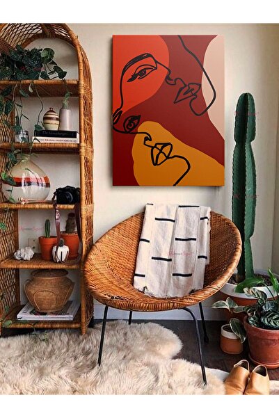KanvasSepeti Apstraktna dekorativna vintage retro boemska boho umetnost vekto...