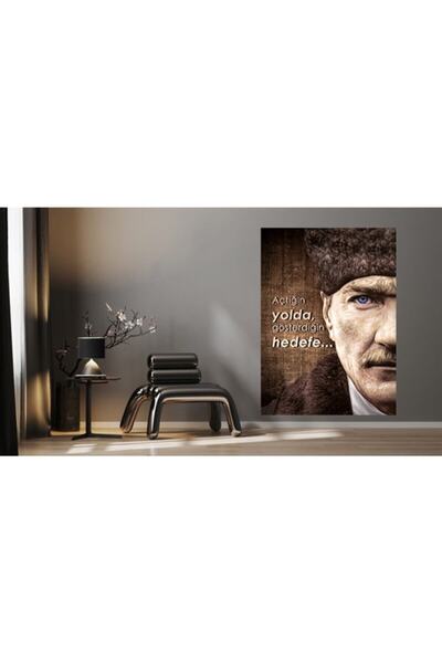 KanvasSepeti Ataturk pe calea pe care ai deschis-o, către țintă pe care ai arătat-o Pictură pe pânză
