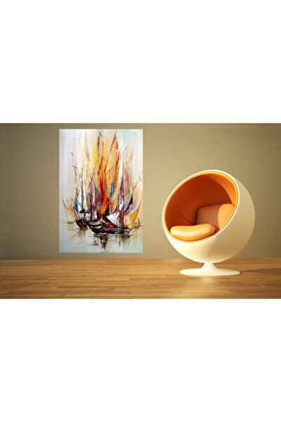 Tablo Deposu Šarene jedrilice na platnu sa smajlićima