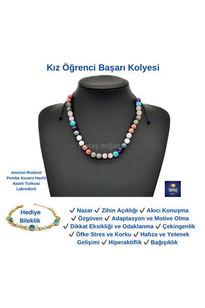 TOPTAŞ DOĞALTAŞ Girl Student Success Necklace