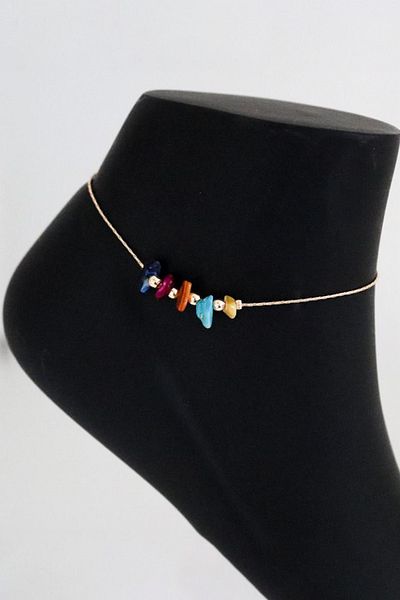 EUROMODA Natural Stone Anklet Foot Accessory