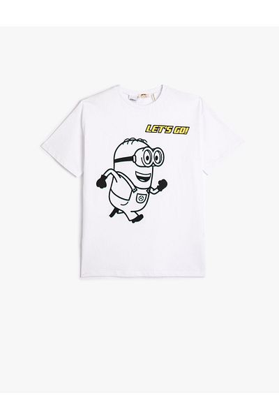 Koton Minions T-Shirt Licensed Short Sleeve Crew Neck Cotton