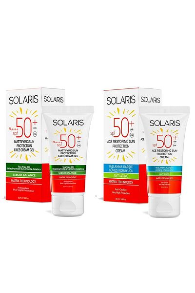 SOLARIS Gel Sunscreen - Oily Skin, Spf 50 (50 ML), And Anti-Aging