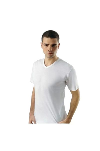 Anıt Men's Ribbed V-Neck Undershirt Pack of 3 100% cotton