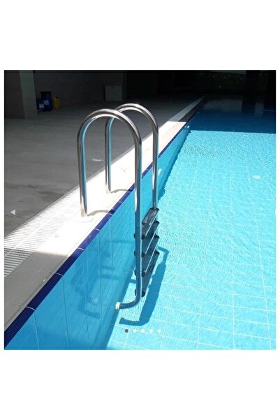 Atlaspool Muro Seri Paslanmaz Çelik Kaymaz 4 Basamaklı Merdiven (AISI 304)