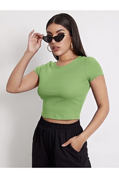 AYSİ COLLECTİON Skraćeni kroj Elastično Bluza