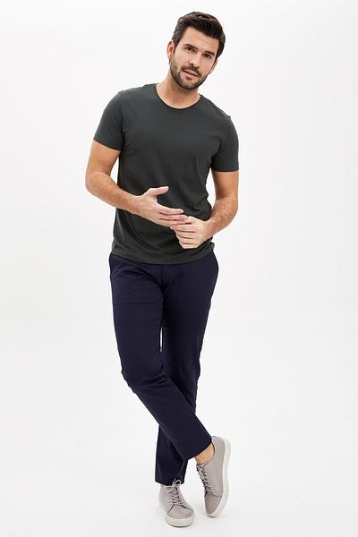 DeFacto Slim Fit Crew Neck Premium Quality Basic T-Shirt