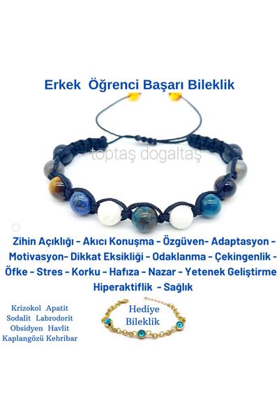 TOPTAŞ DOĞALTAŞ Male Student Success Bracelet
