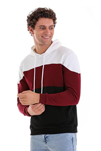 Hatemoğlu Siyah Regular Fit Düz Pamuklu Kapüşonlu Kanguru Cepli Sweatshirt