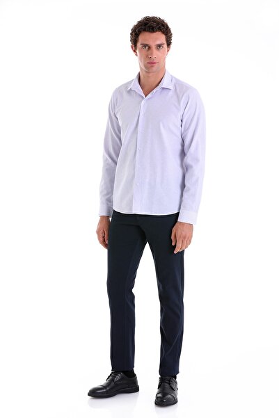 Hatemoğlu Ліла Комфорт Фіт Смугаста Бавовняна Сlim Комір Довгі Рукави Повсякденна Сорочка