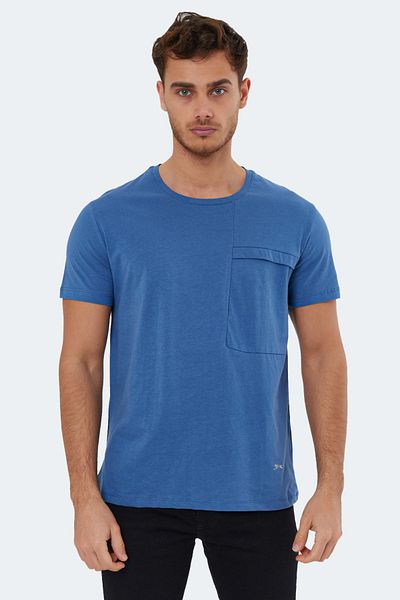 Slazenger Tricou KAURI Indigo pentru bărbați - mânecă scurtă