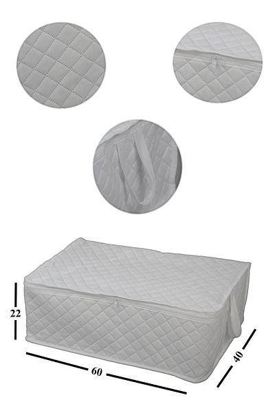 ADARYA HOME 5 Καπιτονέ Μπάσο 60x40x22 - Μεγάλο Μπάσο (ΛΕΥΚΟ)