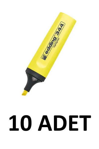 Edding 10 Pieces E-344 Highlighter Yellow
