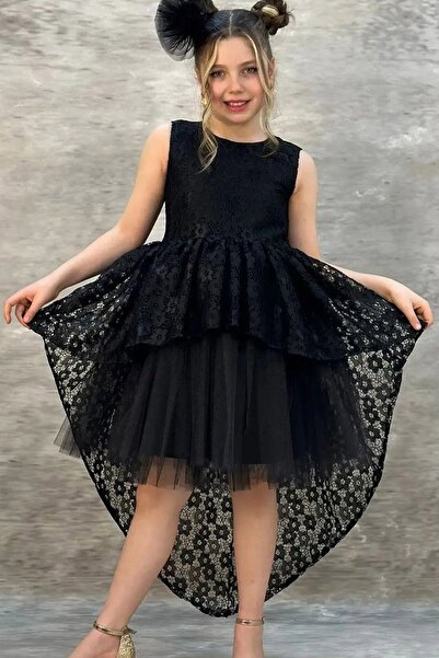 Tomac Rochie pentru fetiță cu trenă salsa -Rochie de seară pentru copii cu de...