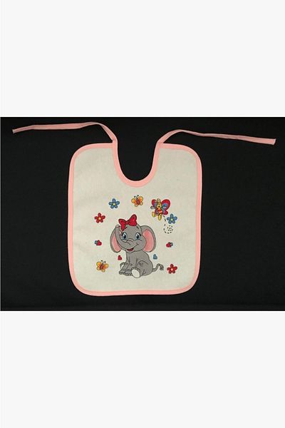 GREY Printed Baby Bib / Drool Bib