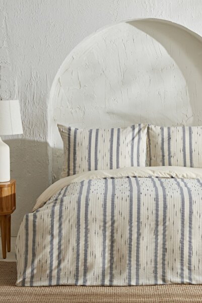 Karaca Home Cosmos 100% Cotton Double Duvet Cover Set Indigo