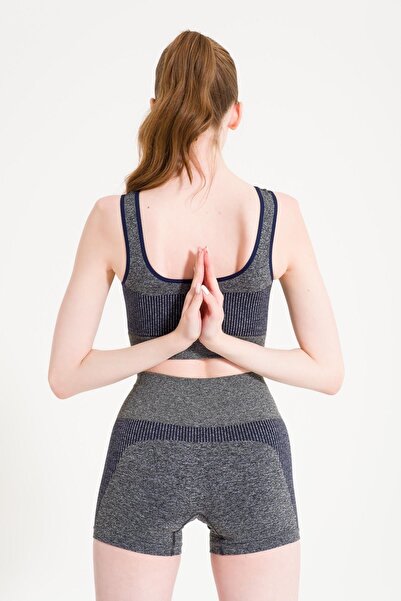 Formactive Μελανζέ Αθλητικό Σετ Μπουστάκι, Καλσόν και Σορτς