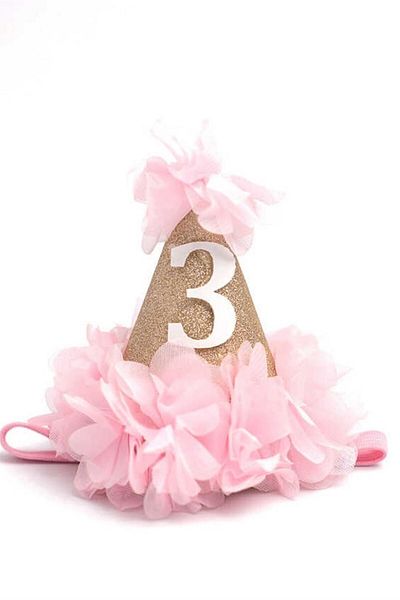 Le Mabelle Κορώνα γενεθλίων Funnel Age 3 - Ροζ