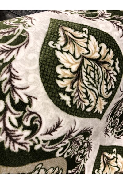 Sarar Jel Kaymaz Taban Yıkanabilir Yumuşak Yüzey Kesme Yolluk Üst Kalite Yeşil Osmanlı Klasik Desen