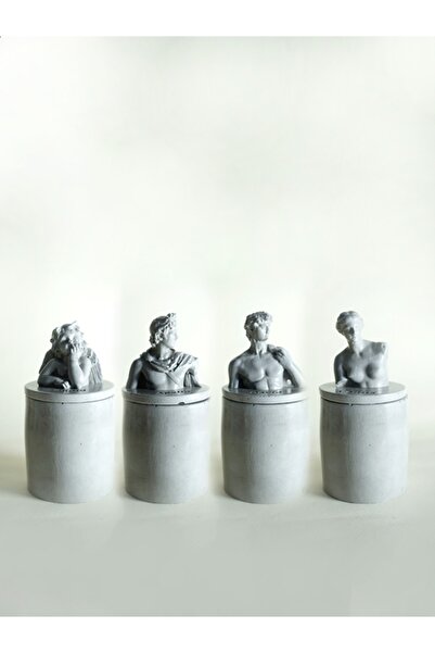 The Craft Thor Handmade Concrete Decorative Box Organizer Set of 4 with Sculp...