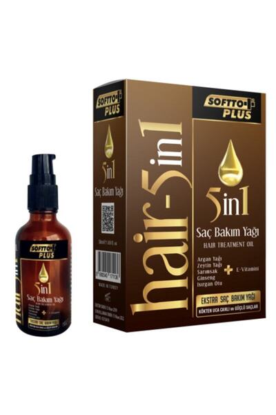 Softto Plus Dökülme Önleyici Set | 5 In 1 Dökülme Önleyici Şampuan 360ml + 5 In 1 Saç Bakım Yağı 50ml.,