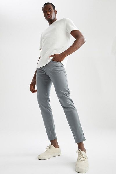 DeFacto Extra Slim Fit Chino Canvas Trousers