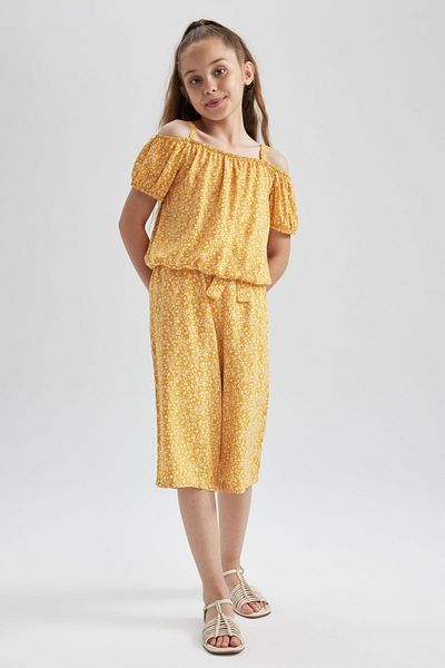 DeFacto Girl's Culotte Fit Wide Leg Trousers