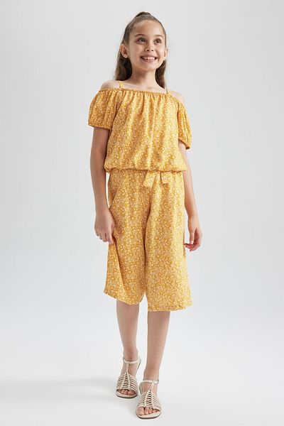 DeFacto Girl's Culotte Fit Wide Leg Trousers