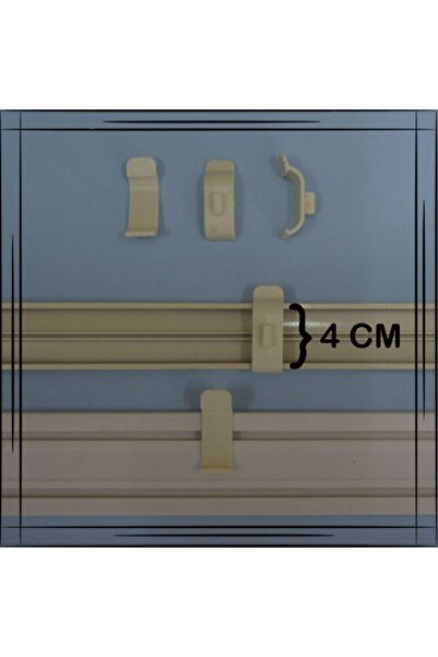 GÜLPINAR PERDE Stor Zebra Kornişe Takma Ayak 4 Cm Lik Kasa Için (10 Adet)