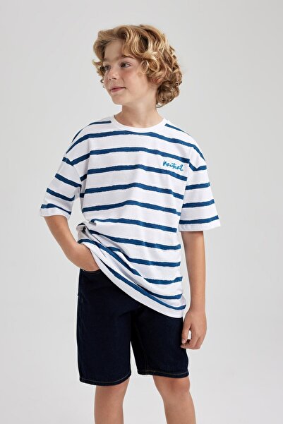 DeFacto Bermudă Jean cu talie elastică pentru băiat