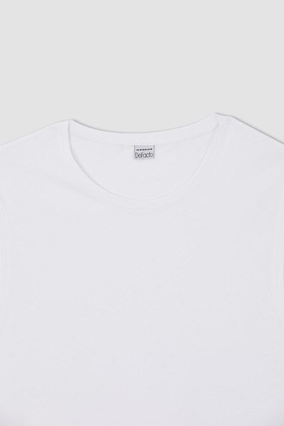 DeFacto 100% bavlněné tílko Regular Fit Crew Neck