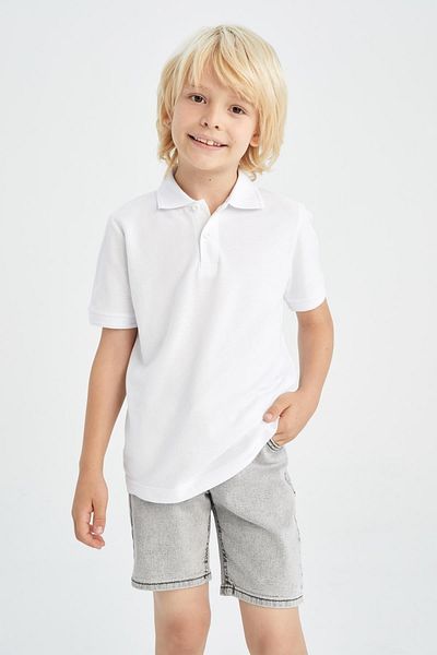 DeFacto Boy's Balloon Fit Elastic Waist Jean Bermuda