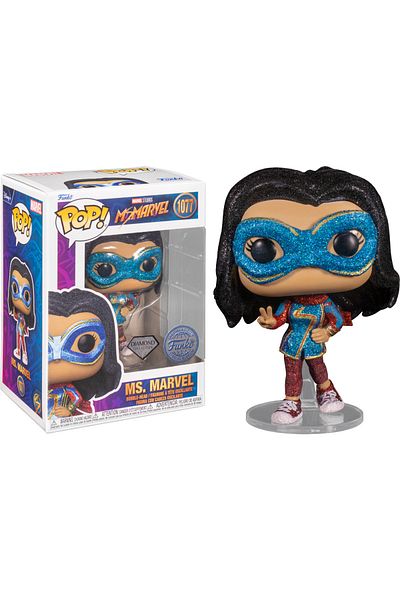 Funko مارفل السيدة مارفل دايموند جليتر - فانكو بوب#1077 شخصية الفينيل