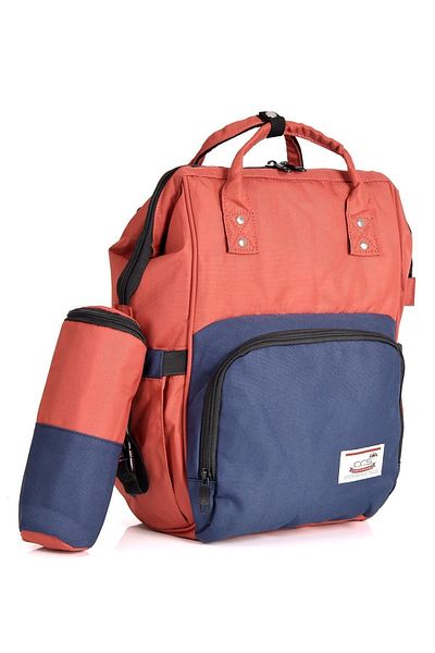 ÇÇS 16099 Mother Baby Care Backpack 2-Piece Orange-navy blue