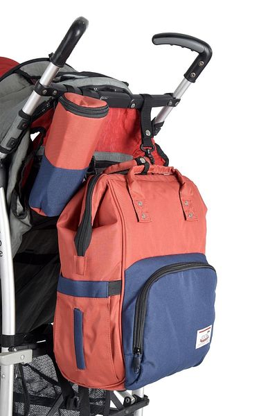 ÇÇS 16099 Mother Baby Care Backpack 2-Piece Orange-navy blue