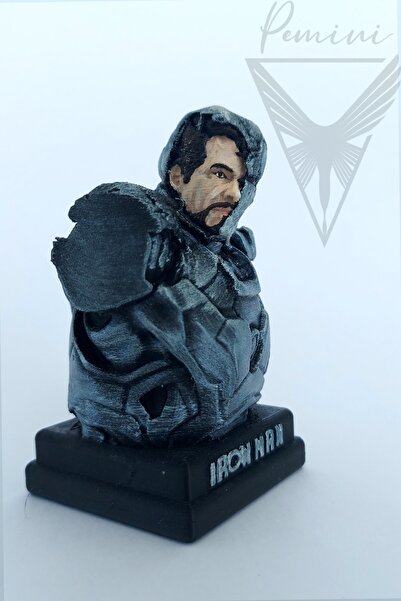 PEMİNİ Iron Man - Tony Stark Büst/figür Comics 12cm