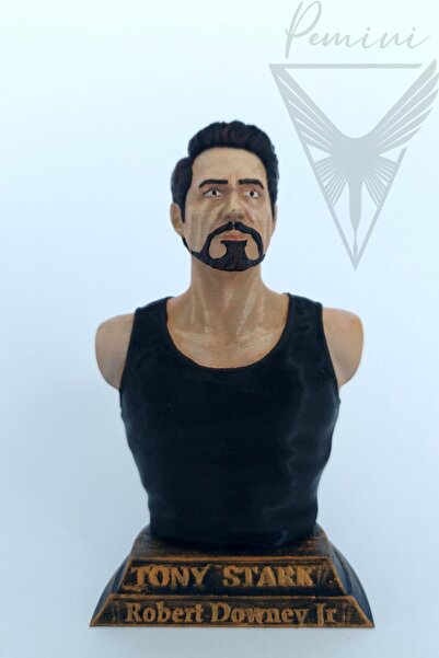 PEMİNİ Iron Man - Tony Stark Büst/figür Comics 12cm