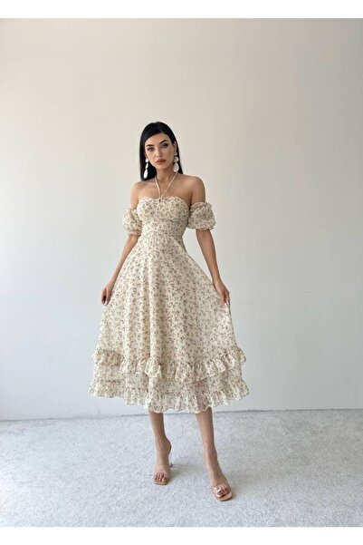 conconmoda Laysa Boyundan Bağlamalı Elbise