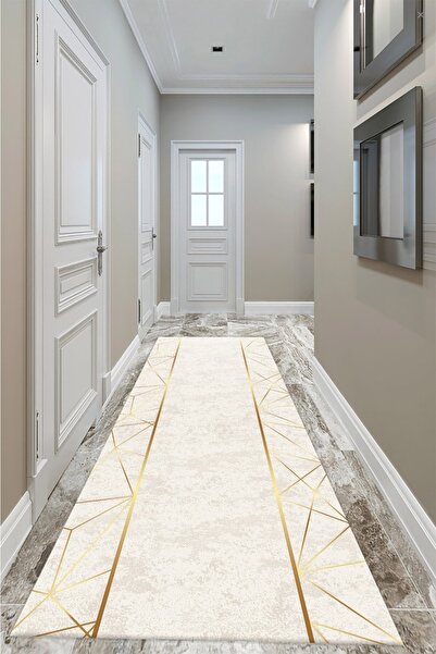 DEKOMOD Dekoratif Dijital Baskılı Kaymaz Taban Yıkanabilir Tüylenmez Kadife Kumaş Anti-alerjik Yolluk